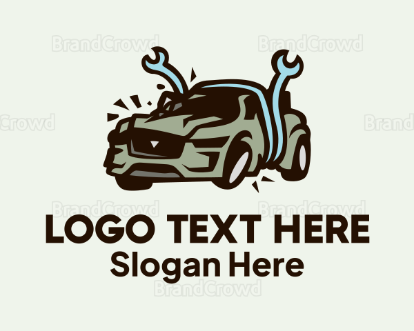 Autobody Car Crash Repair Logo