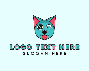 Polygon - Feline Winking Cat logo design