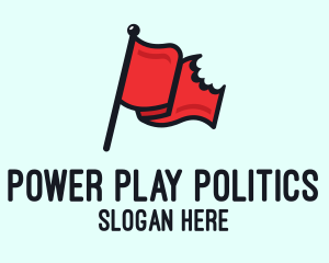 Politics - Red Bitten Flag logo design