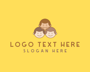 Character - Smiling Children Group logo design