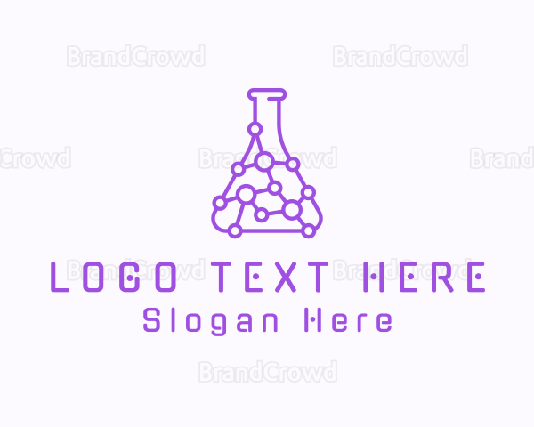 Molecule Chemistry Flask Logo