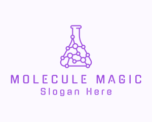 Molecule - Molecule Chemistry Flask logo design