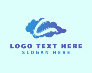 Sky - Cloud Weather Brush Stroke Letter C logo design