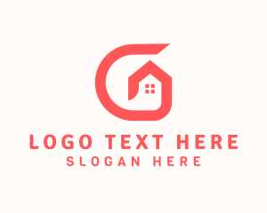 Town House - Home Real Estate Letter G logo design