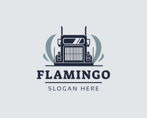Cargo Shipping Truck  Logo