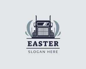 Distribution - Cargo Shipping Truck logo design