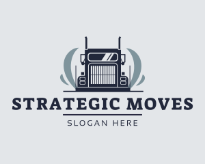 Cargo Shipping Truck  logo design