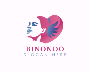 Woman - Woman Heart Hairdresser logo design