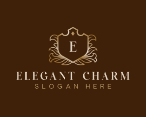 Elegant Floral Crest logo design