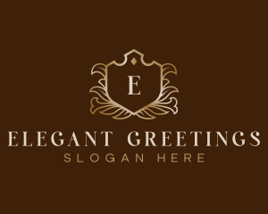 Elegant Floral Crest logo design