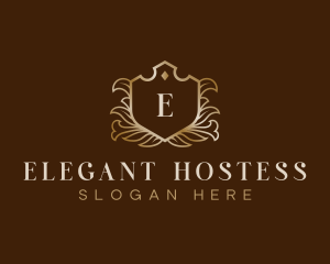 Elegant Floral Crest logo design