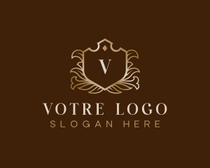 Vip - Elegant Floral Crest logo design