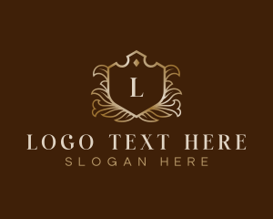 Leaves - Elegant Floral Crest logo design