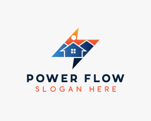 Housing Electricity Power logo design