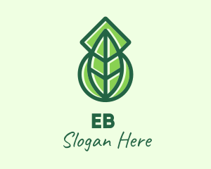 Tea Shop - Modern Nature Leaf logo design