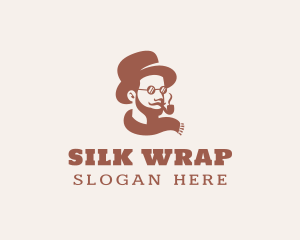 Scarf - Scarf Man Smoking logo design