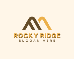 Rocky - Mountain Peak Letter M logo design