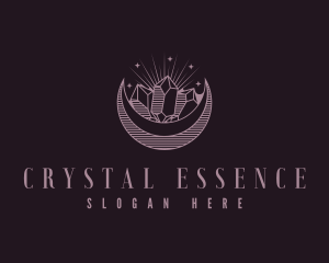 Mystical Crystal Moon logo design