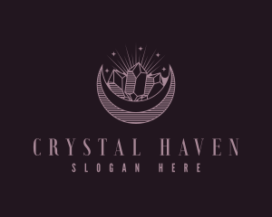 Mystical Crystal Moon logo design