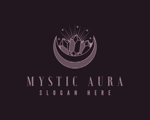 Mystical Crystal Moon logo design