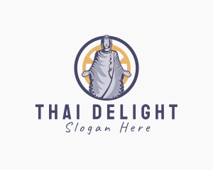 Thailand - Buddhist Temple Landmark logo design