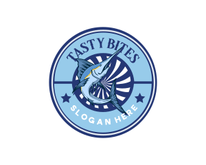Restaurants - Marine Fishing Badge logo design