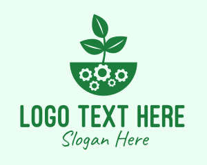 Green Leaf - Organic Planting Gear logo design
