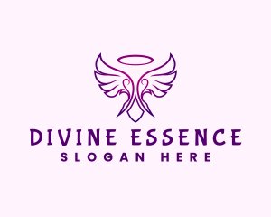 Divine - Halo Angel Wings logo design