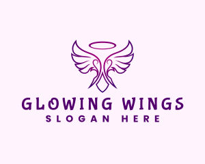 Halo Angel Wings logo design