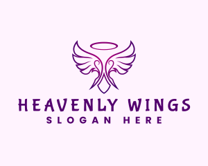 Halo Angel Wings logo design