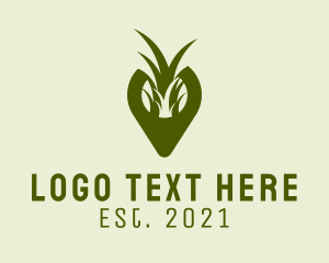 Worker - Lawn Care Locator logo design