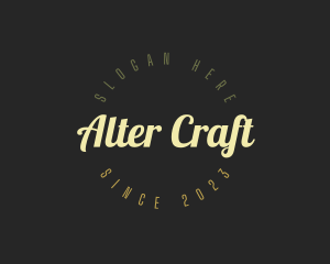 Retro Cursive Business logo design