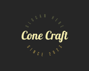 Retro Cursive Business logo design