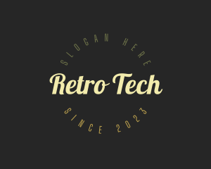 Retro Cursive Business logo design