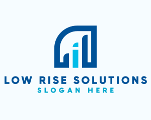 Low Rise - Realty Building Letter I logo design