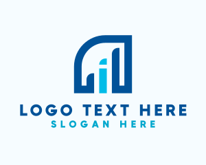 High Rise - Realty Building Letter I logo design