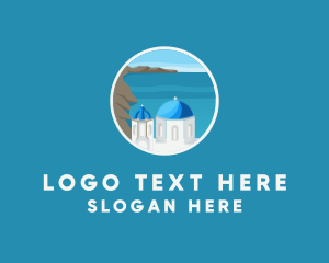 Travel Agency - Santorini Greece Travel logo design