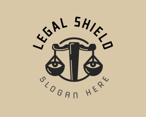 Defendant - Legal Justice Eyes logo design