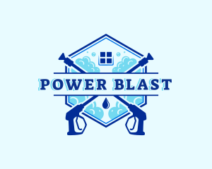 Power Wash Cleaning Home logo design