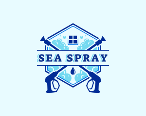 Power Wash Cleaning Home logo design