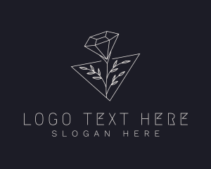 Wealth - Luxurious Diamond Flower logo design