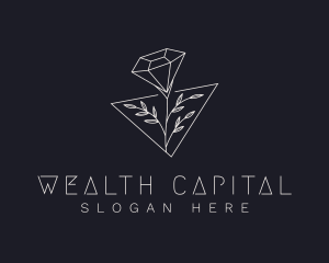 Luxurious Diamond Flower logo design