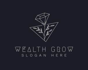 Luxurious Diamond Flower logo design