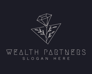 Luxurious Diamond Flower logo design