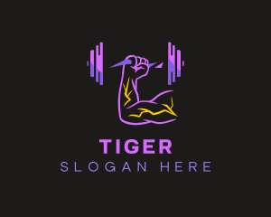 Podcast - Dumbbell Muscle Fitness logo design