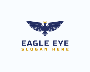 Eagle Wings Crown logo design