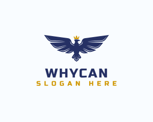 Hawk - Eagle Wings Crown logo design