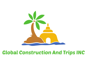 Sand Castle Island logo design