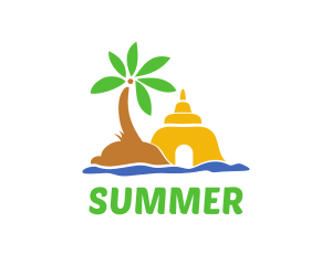 Sand Castle Island logo design