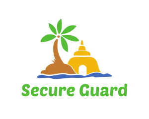 Shrine - Sand Castle Island logo design